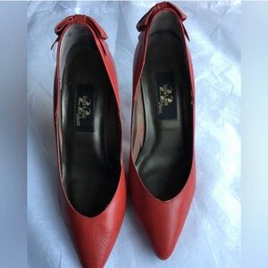 Vintage Red Leather Heels